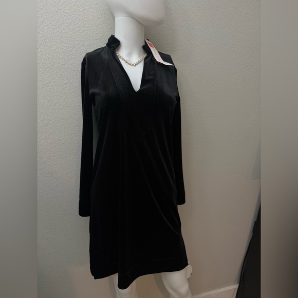 Jude Connally Black Kate Velvet Dress NWT - Picture 2 of 5